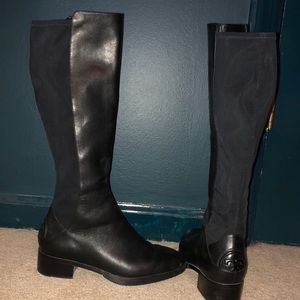 Tory Burch Black leather boots. Size 8